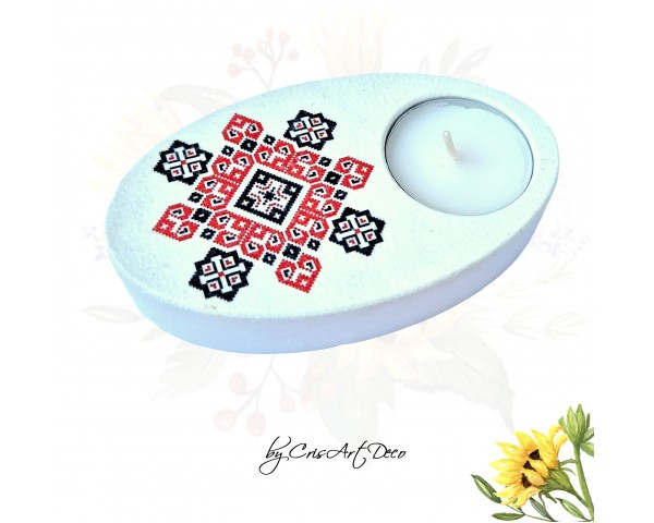 Suport decorativ pentru lumanare - model traditional 122123